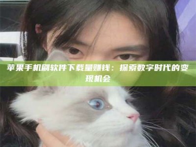 邵东苹果手机刷软件下载量赚钱：探索数字时代的变现机会